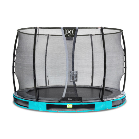 EXIT Trampoline enterré Elegant Premium ø305cm avec filet de sécurité Deluxe - bleu