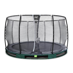 EXIT Trampoline enterré Elegant Premium ø366cm avec filet de sécurité Deluxe - vert