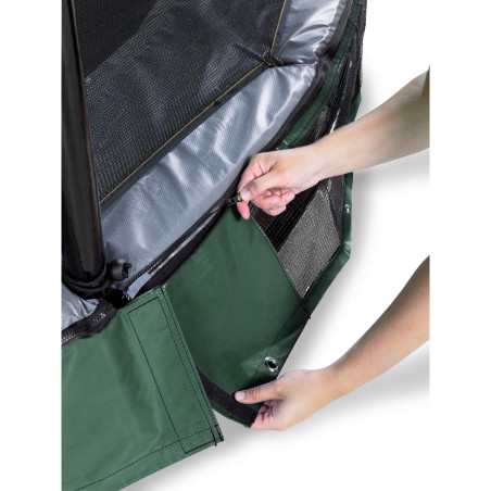 EXIT Trampoline enterré Elegant Premium ø366cm avec filet de sécurité Deluxe - vert