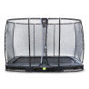 EXIT Trampoline enterré Elegant Premium de 244x427cm avec filet de sécurité Deluxe - noir