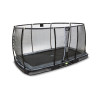 EXIT Trampoline enterré Elegant Premium de 244x427cm avec filet de sécurité Deluxe - noir