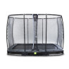 EXIT Trampoline enterré Elegant Premium de 214x366cm avec filet de sécurité Deluxe - noir