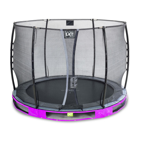 EXIT Trampoline enterré Elegant ø305cm avec filet de sécurité Economy - violet