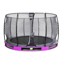 EXIT Trampoline enterré Elegant ø366cm avec filet de sécurité Economy - violet