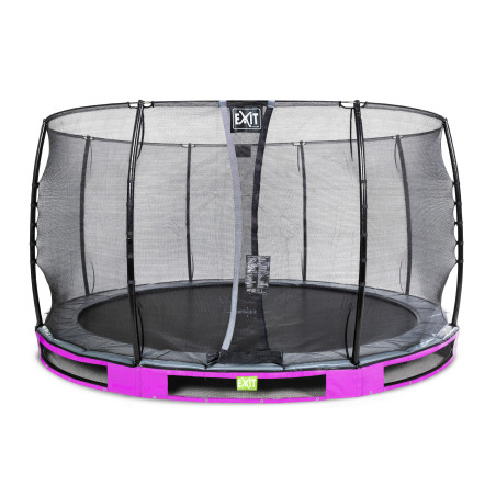 EXIT Trampoline enterré Elegant ø366cm avec filet de sécurité Economy - violet