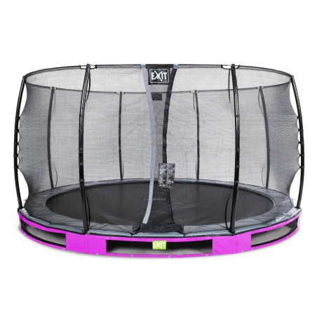 EXIT Trampoline enterré Elegant ø427cm avec filet de sécurité Economy - violet