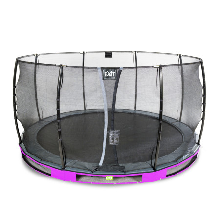 EXIT Trampoline enterré Elegant ø427cm avec filet de sécurité Economy - violet