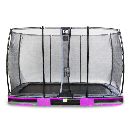 EXIT Trampoline enterré Elegant de 244x427cm avec filet de sécurité Economy - violet