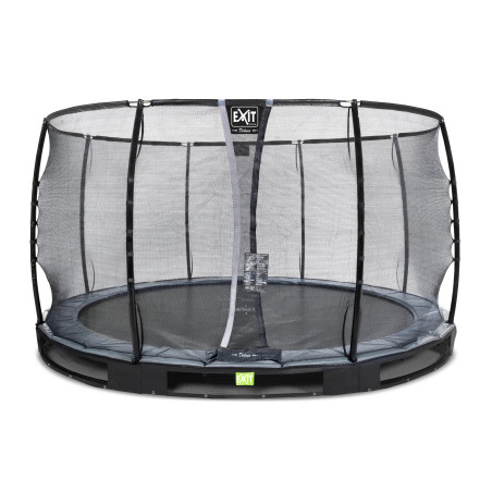 EXIT Trampoline enterré Elegant Premium ø366cm avec filet de sécurité Deluxe - noir