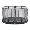 EXIT Trampoline enterré Elegant Premium ø366cm avec filet de sécurité Deluxe - noir