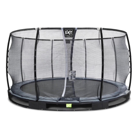 EXIT Trampoline enterré Elegant Premium ø427cm avec filet de sécurité Deluxe - noir