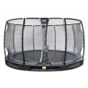 EXIT Trampoline enterré Elegant Premium ø427cm avec filet de sécurité Deluxe - noir