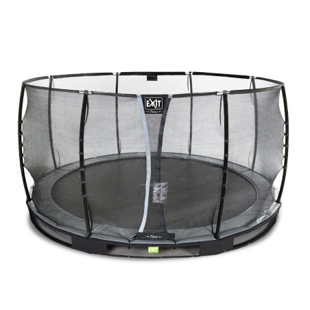 EXIT Trampoline enterré Elegant Premium ø427cm avec filet de sécurité Deluxe - noir