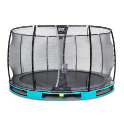 EXIT Trampoline enterré Elegant Premium ø366cm avec filet de sécurité Deluxe - bleu