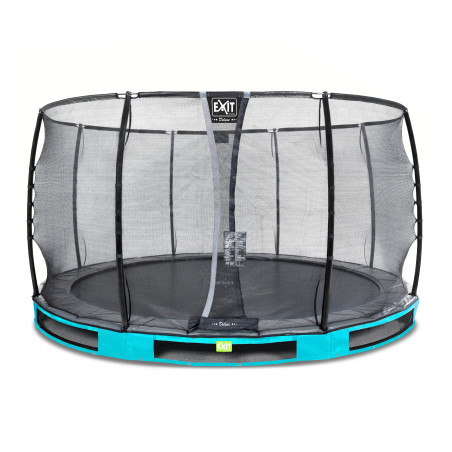 EXIT Trampoline enterré Elegant Premium ø366cm avec filet de sécurité Deluxe - bleu