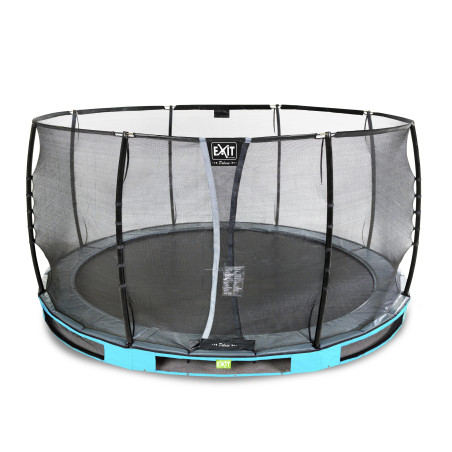 EXIT Trampoline enterré Elegant Premium ø366cm avec filet de sécurité Deluxe - bleu