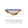 EXIT Trampoline enterré Elegant Premium ø366cm avec filet de sécurité Deluxe - bleu