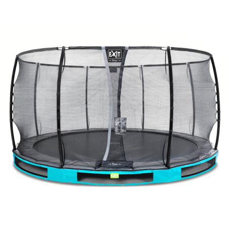 EXIT Trampoline enterré Elegant Premium ø427cm avec filet de sécurité Deluxe - bleu