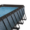 EXIT Piscine Stone 400x200x122cm avec pompe filtrante - grise