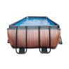 EXIT Piscine Wood 400x200x122cm avec pompe filtrante - marron