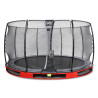 EXIT Trampoline enterré Elegant ø427cm avec filet de sécurité Economy - rouge