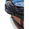 EXIT Piscine Wood ø360x76cm avec pompe filtrante - marron