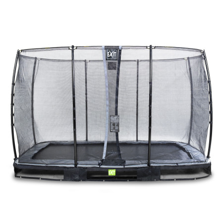 EXIT Trampoline enterré Elegant de 244x427cm avec filet de sécurité Economy - noir