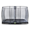 EXIT Trampoline enterré Elegant de 244x427cm avec filet de sécurité Economy - noir