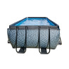 EXIT Piscine Stone 400x200x122cm avec pompe filtrante à sable - grise