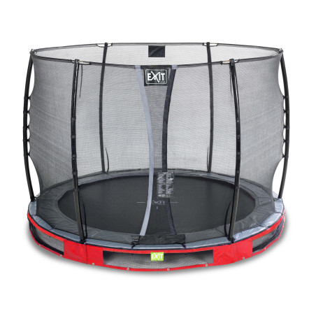 EXIT Trampoline enterré Elegant ø305cm avec filet de sécurité Economy - rouge