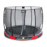 EXIT Trampoline enterré Elegant ø305cm avec filet de sécurité Economy - rouge