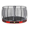 EXIT Trampoline enterré Elegant ø366cm avec filet de sécurité Economy - rouge