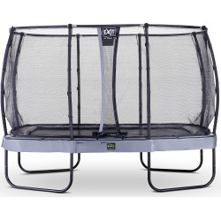 EXIT Trampoline Elegant Premium de 244x427cm avec filet de sécurité Deluxe - gris