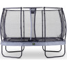 EXIT Trampoline Elegant Premium de 244x427cm avec filet de sécurité Deluxe - gris