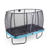 EXIT Trampoline Elegant Premium de 214x366cm avec filet de sécurité Deluxe - bleu