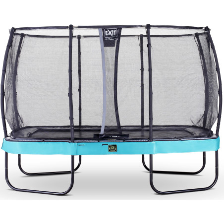 EXIT Trampoline Elegant Premium de 244x427cm avec filet de sécurité Deluxe - bleu