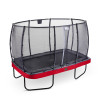 EXIT Trampoline Elegant Premium de 214x366cm avec filet de sécurité Deluxe - rouge