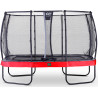 EXIT Trampoline Elegant Premium de 244x427cm avec filet de sécurité Deluxe - rouge