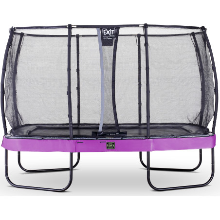 EXIT Trampoline Elegant Premium de 214x366cm avec filet de sécurité Deluxe - violet