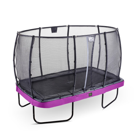 EXIT Trampoline Elegant Premium de 214x366cm avec filet de sécurité Deluxe - violet
