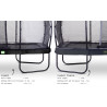 EXIT Trampoline Elegant de 214x366cm avec filet de sécurité Economy - noir