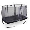 EXIT Trampoline Elegant de 214x366cm avec filet de sécurité Economy - noir