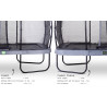 EXIT Trampoline Elegant Premium de 214x366cm avec filet de sécurité Deluxe - gris