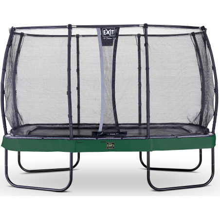 EXIT Trampoline Elegant Premium de 244x427cm avec filet de sécurité Deluxe - vert