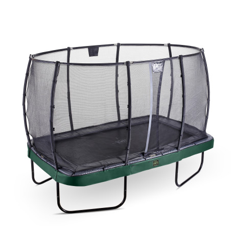 EXIT Trampoline Elegant Premium de 244x427cm avec filet de sécurité Deluxe - vert