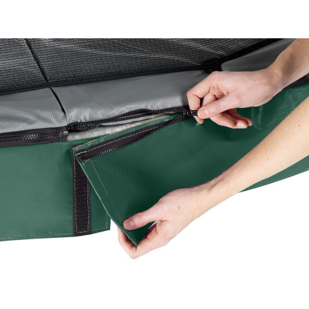 EXIT Trampoline Elegant Premium de 244x427cm avec filet de sécurité Deluxe - vert