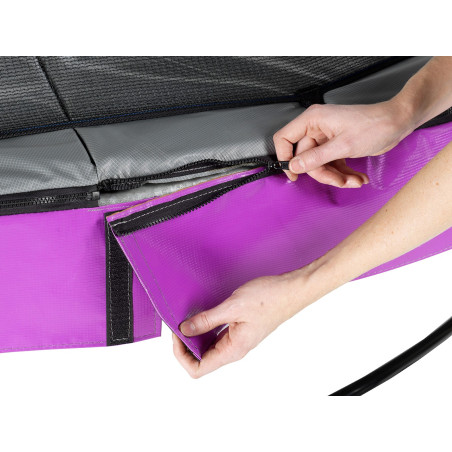 EXIT Trampoline Elegant Premium ø366cm avec filet de sécurité Deluxe - violet