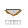 EXIT Trampoline Silhouette inground ø183cm avec filet de sécurité - noir