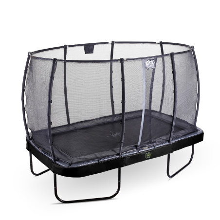 EXIT Trampoline Elegant Premium de 214x366cm avec filet de sécurité Deluxe - noir