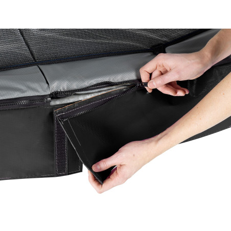 EXIT Trampoline Elegant Premium de 244x427cm avec filet de sécurité Deluxe - noir